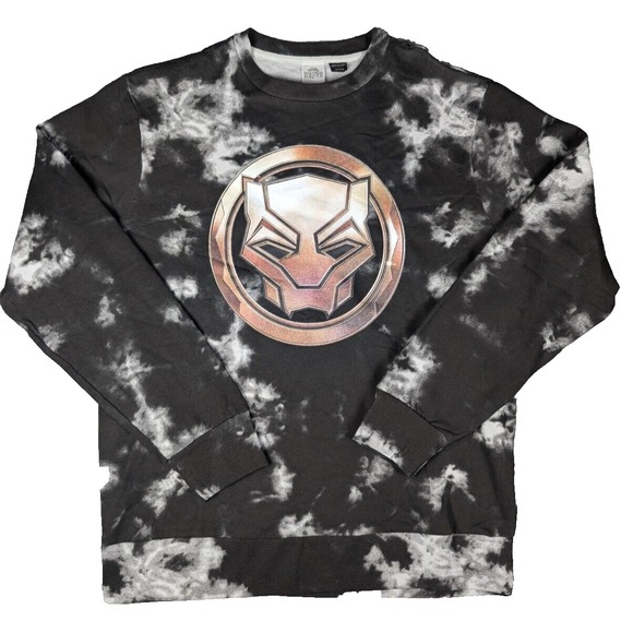 Black‎ Panther Wakanda Forever | Marvel | Black/White | Mens | Crewneck | Large - Picture 1 of 8
